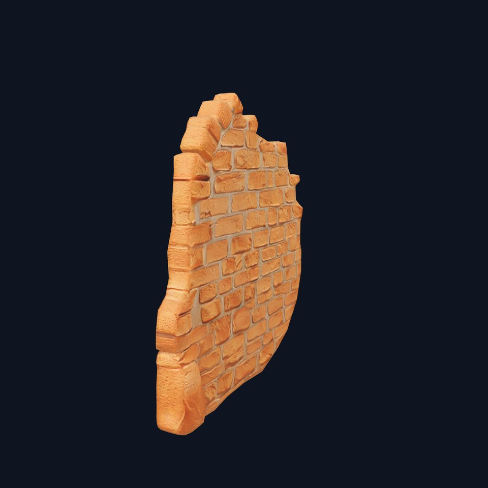 Rustic Brick Wall model pack